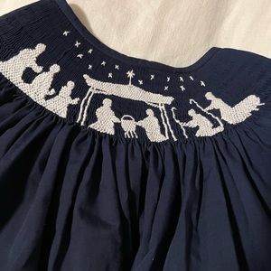 Christmas nativity smocked dress